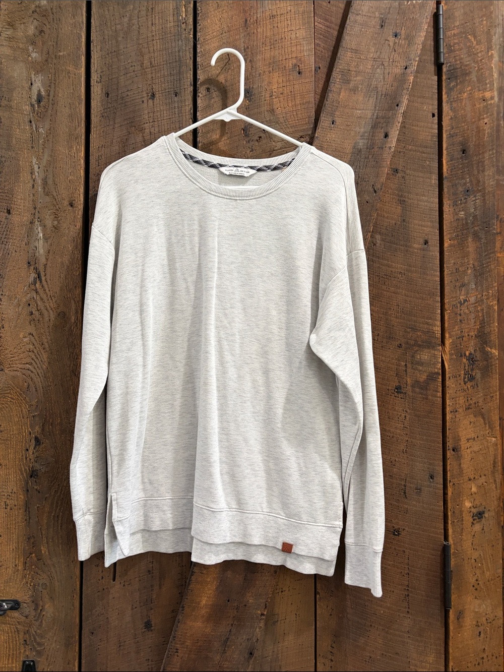 Alpine Light Gray Crewneck Sweater